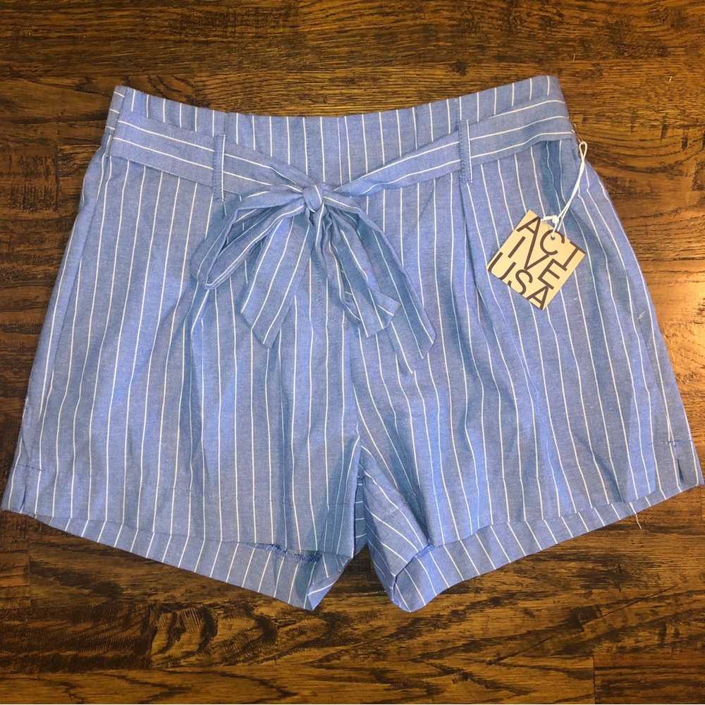 Active Basic High Waist Tie Shorts Size Large New NWT